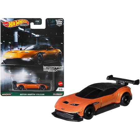 Toyopia 3 in. Orange Metallic Exotic Envy Series Diecast Model Car for Aston Martin Vulcan TO3472060